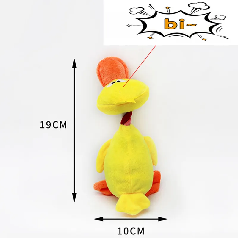 Tricolor Super Soft Duck Sounding Pet Toy