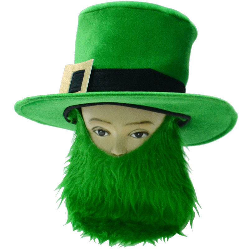 Shamrock Decorations St. Patrick’s Day Party hat with Beard