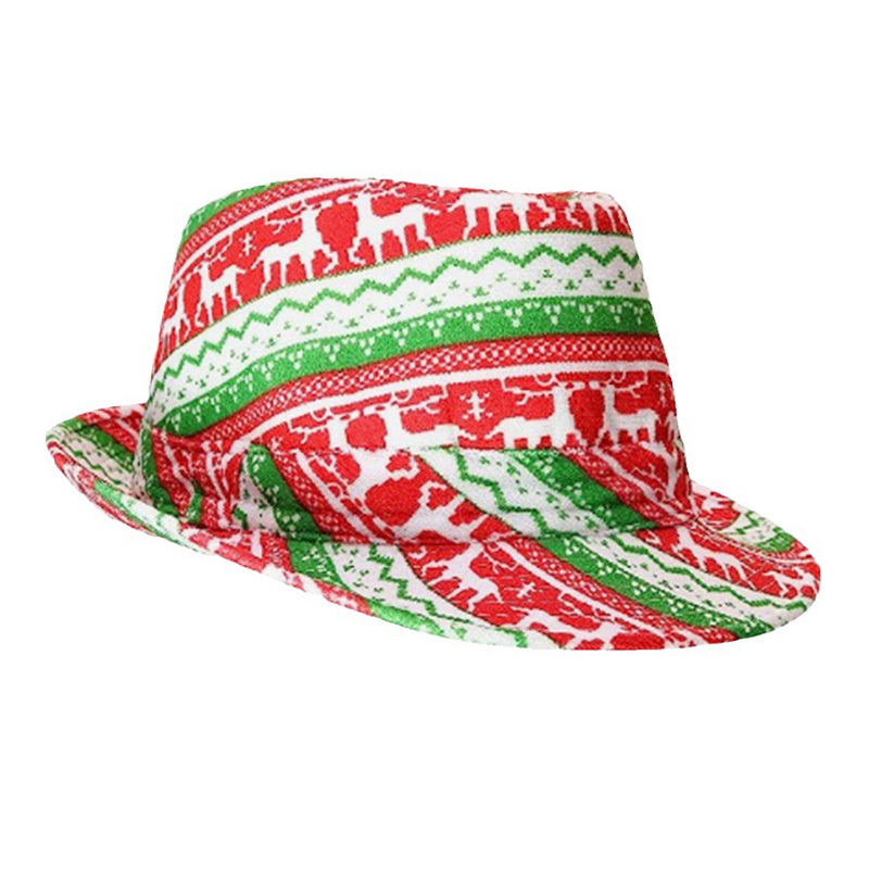 Jazz fedora felt panama style Christmas hat for xmas