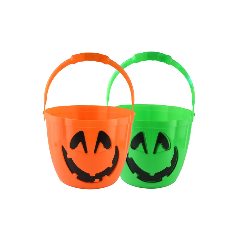 LED Flashing Large Pumpkin Candy Bucket