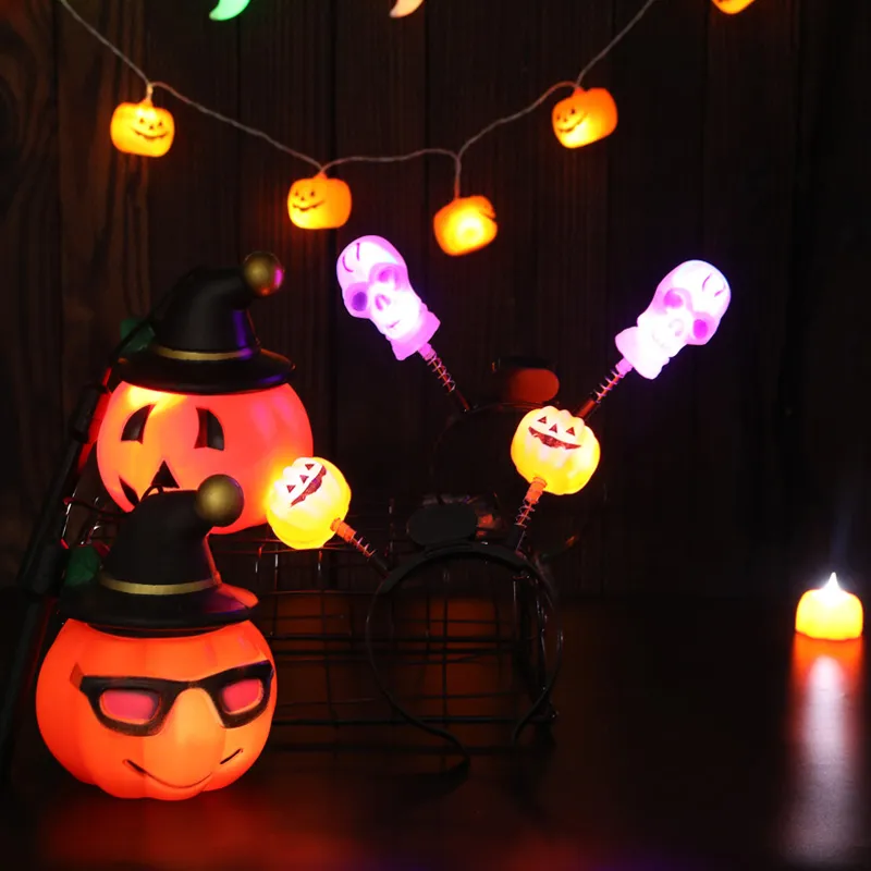 Cadena de luz LED Lámpara de calabaza con enchufe de CA