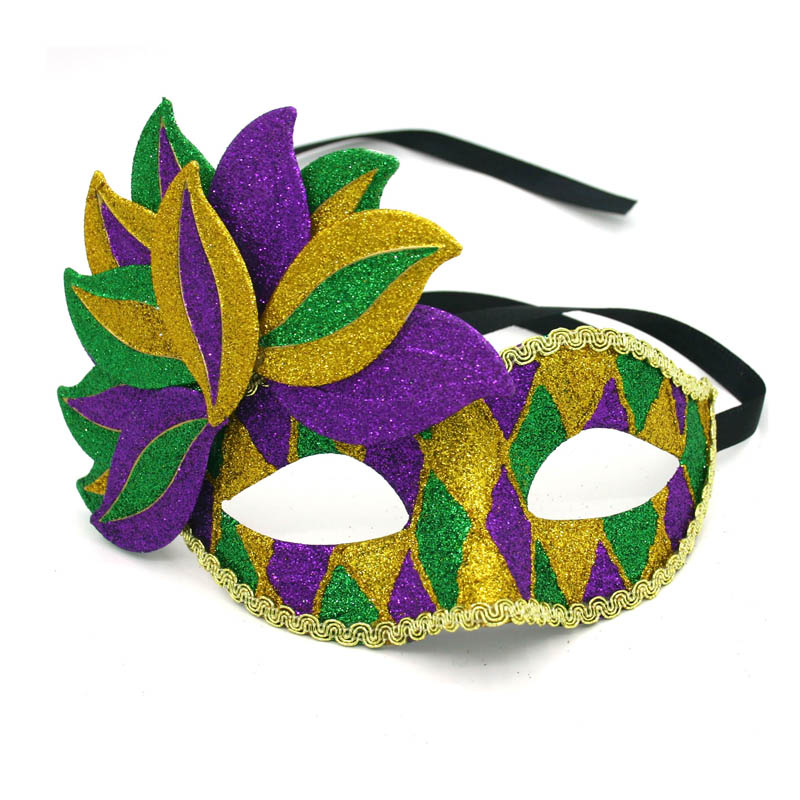 Mardi Gras Carnival Sequin Mask