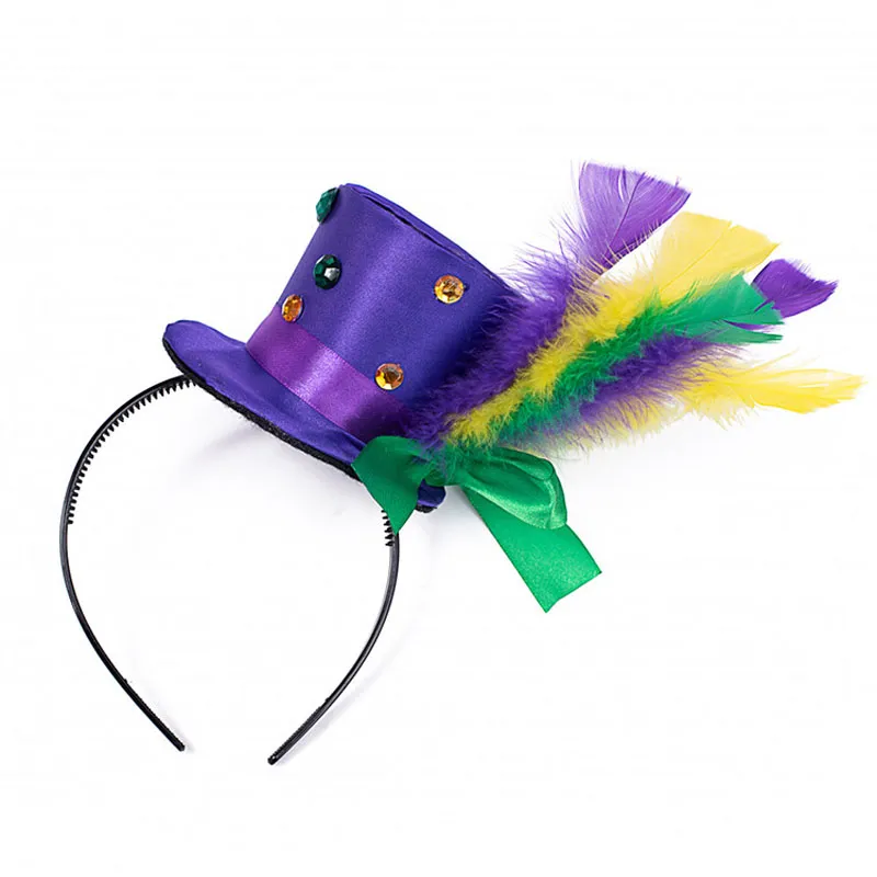 Mardi Gras Feather Headband for Party Decoration