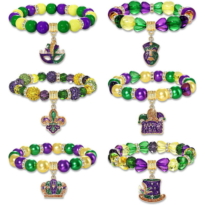 Mardi Gras Purple Bracelets Gifts Party Accessories