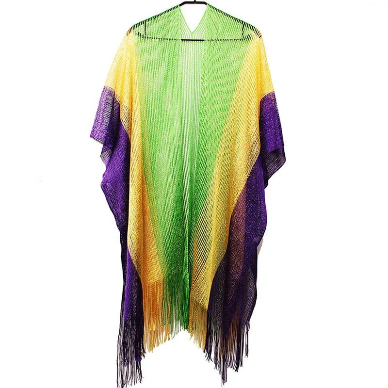 Mardi Gras shawl costumes women's carnival tops