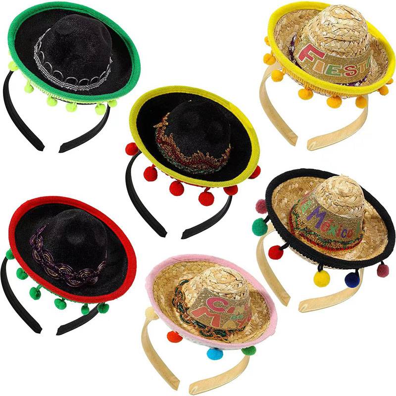 Mexican sombrero pet hat bottle decoration hat