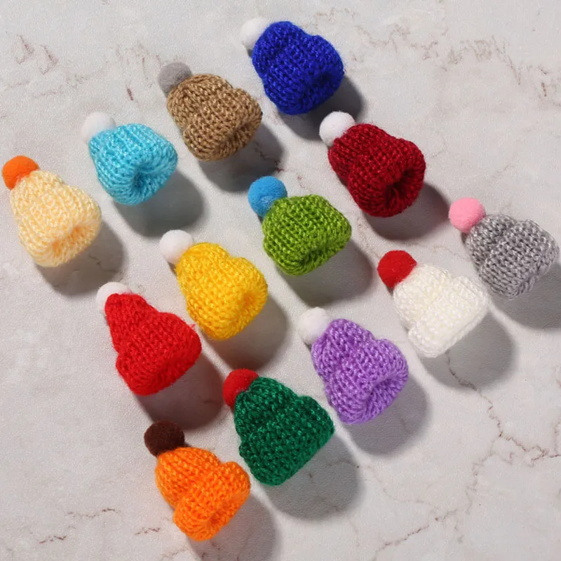 Mini gorros de punto para muñeca