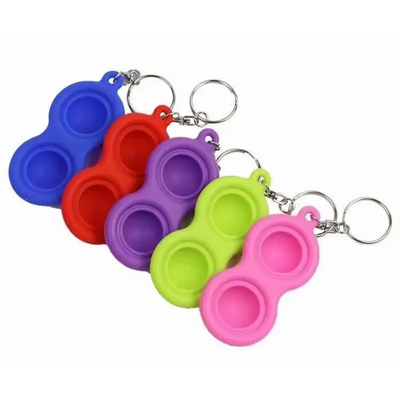 Mini Silicone Simple Dimple Keychain Fidget Toys