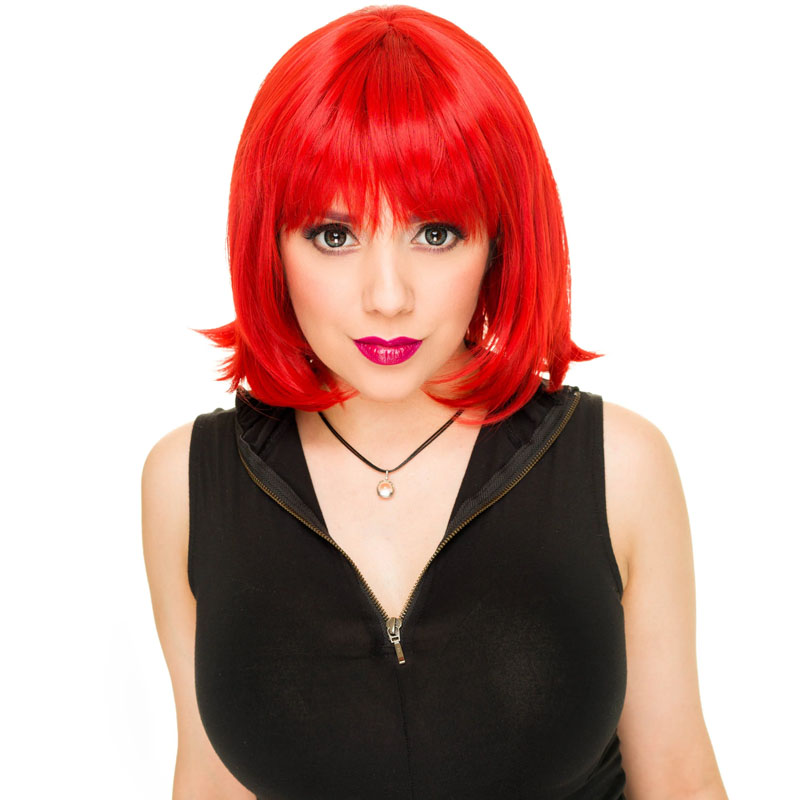 Red Synthetic Lace Front Wig For Women