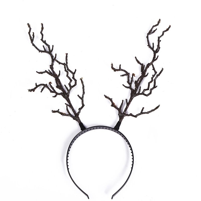 branch skull-faced decorate headband for party
