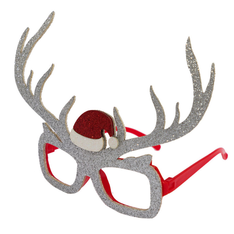 Novelty Plastic Funny Reindeer Christmas Glasses
