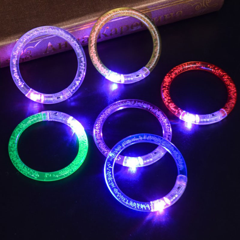 Party Bar Christmas luminous bracelet luminous toys LED Flashing Bracelet Light Up Acrylic Wristband for children
