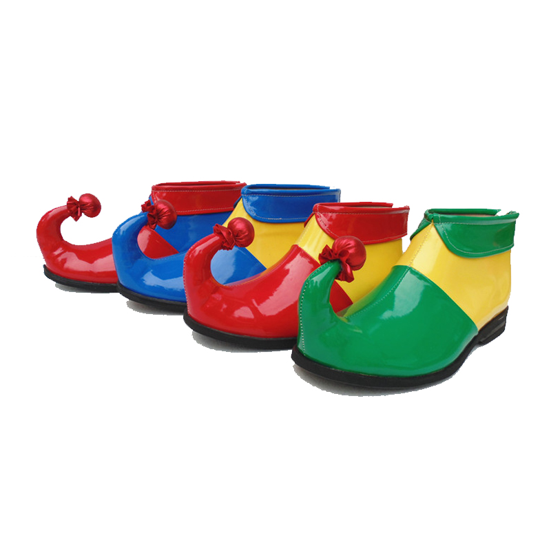 Party Fancy Dress PU Leather Funny Clown Shoes