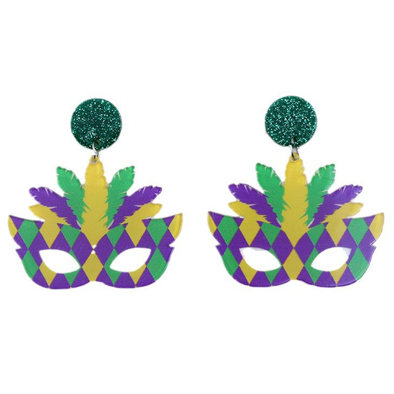 Party Mardi Gras Holiday Gifts Earrings