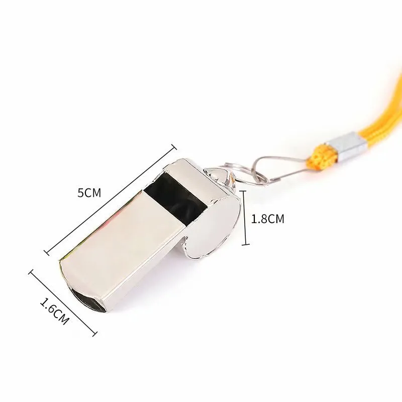 Double Frequency Stainless Iron Police Whistle