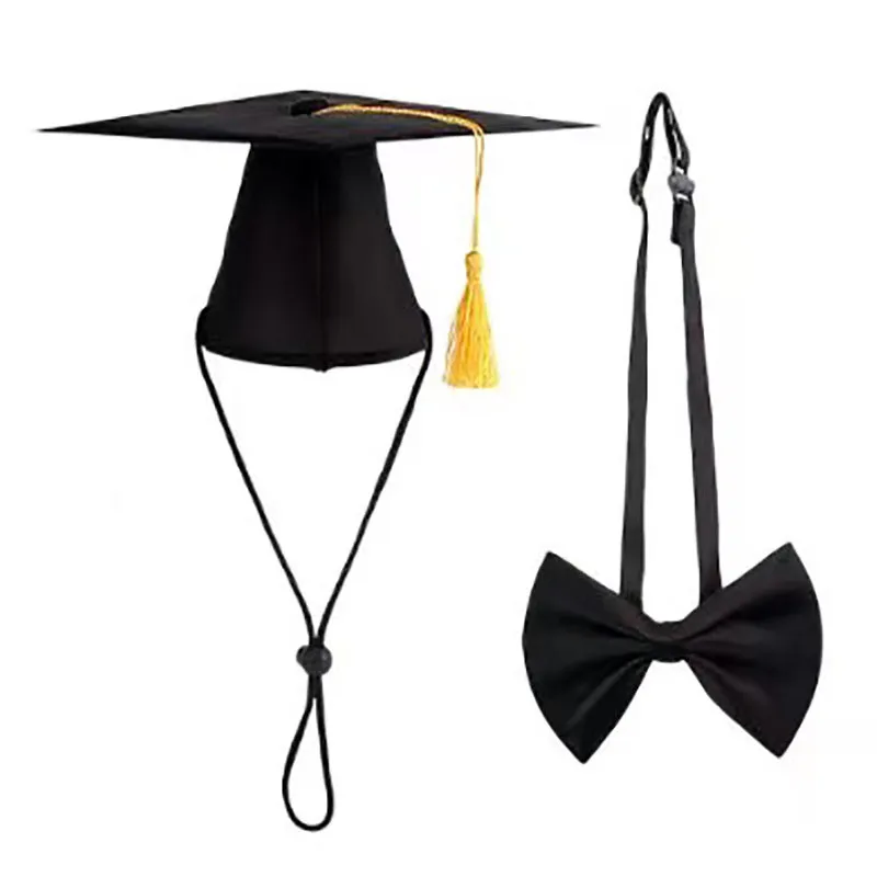 Pet Graduation Hats med kvast kostumer