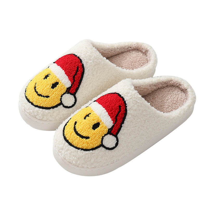 Plush Christmas Cartoon Home Cotton Slippers