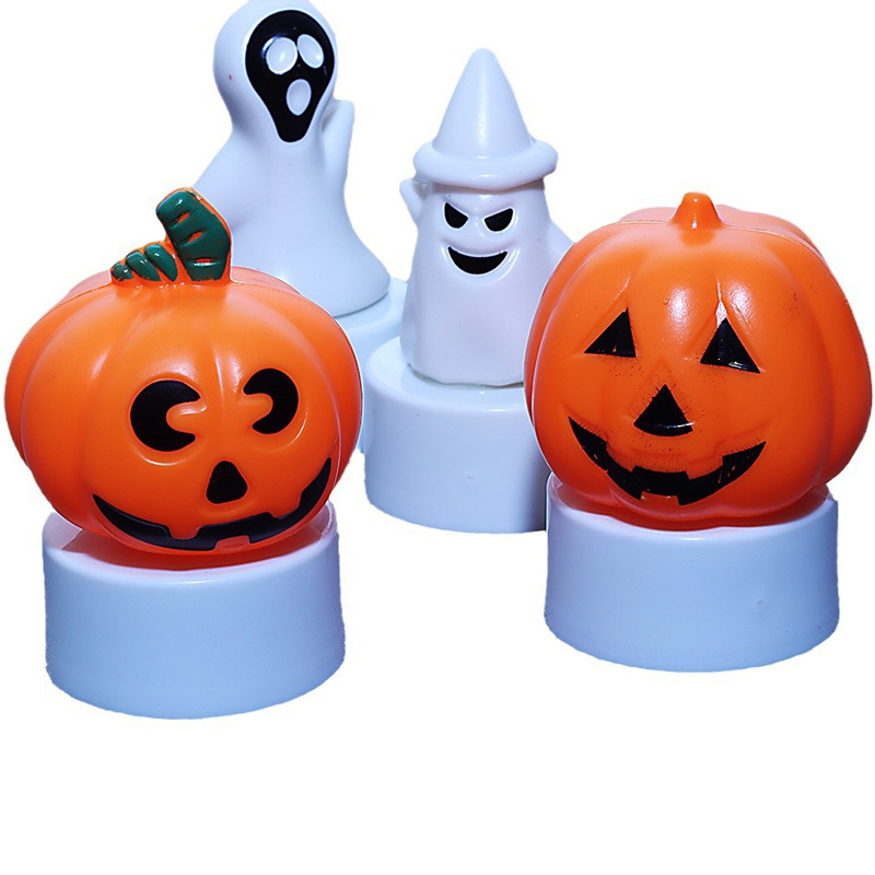 Pumpkin Ghost Night Light Decor Mini LED Night Light for Halloween Party