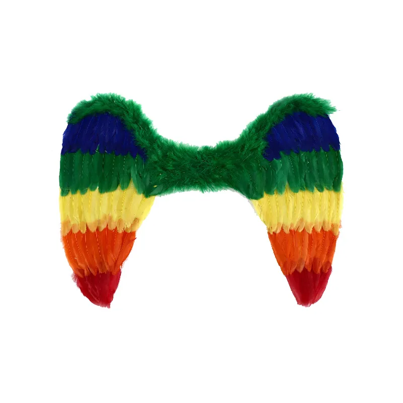 Rainbow Feather Angel Wings Costume