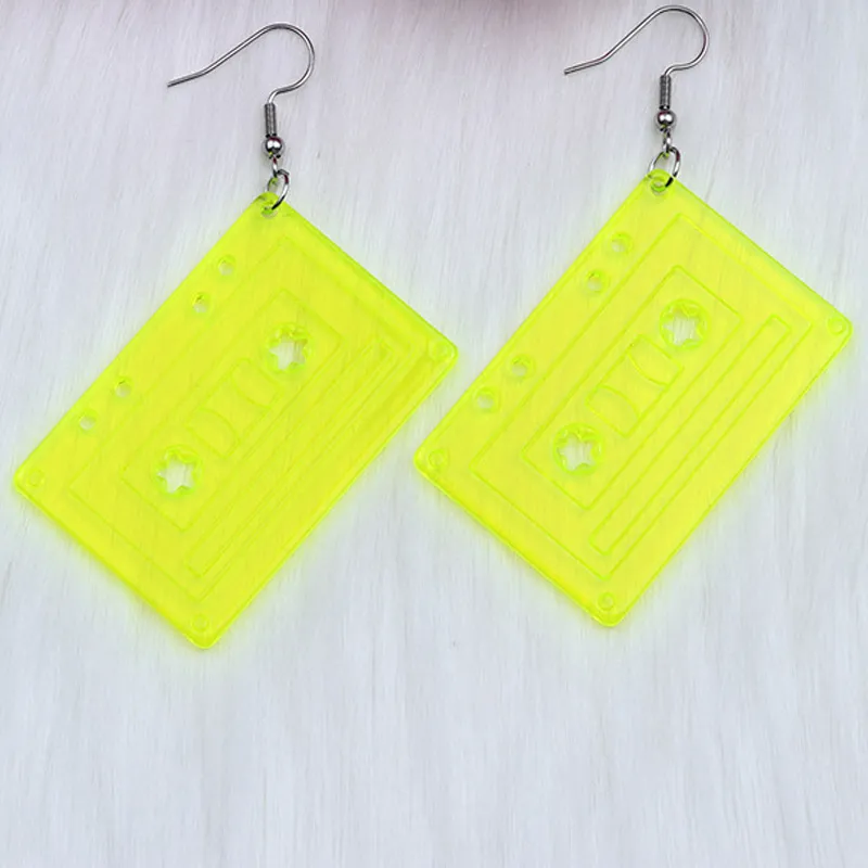 Retro Multi-color Acrylic Earrings