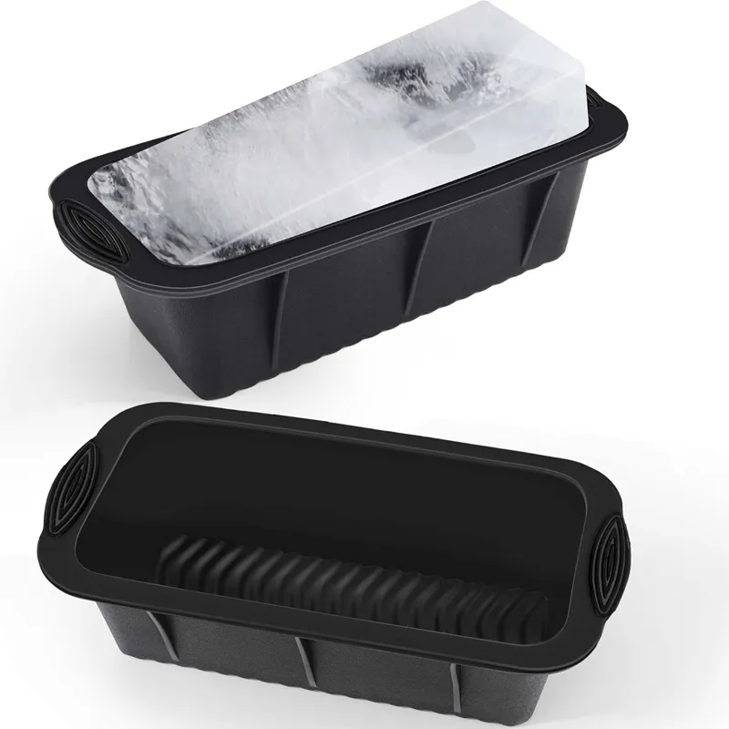 Molde de bloque de hielo de silicona de grado alimenticio reutilizable para baño de hielo