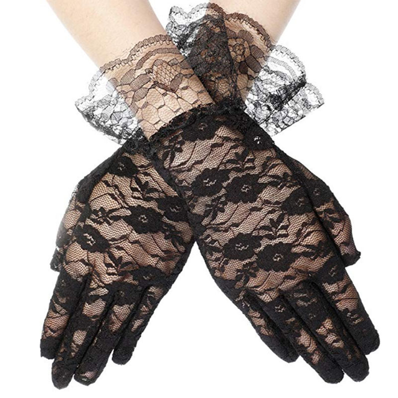 Romantic Elegant Embroidery Bridal Wedding Gloves For Women