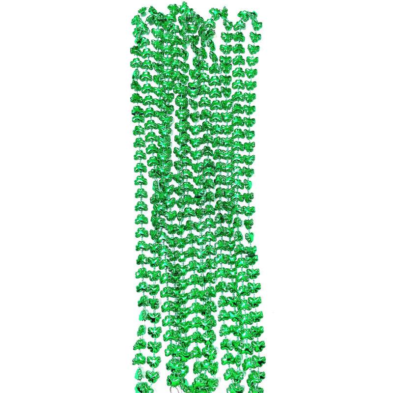 Shamrock Bead Green Necklace for St. Patricks Day