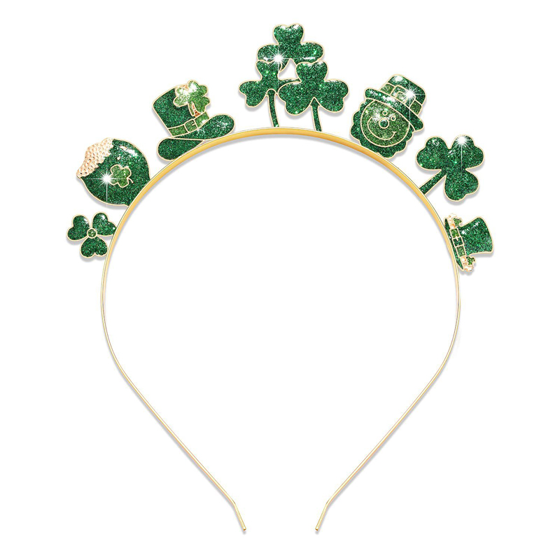 St.Patricks Day Headband Green Lucky Hairband Hoop Accessories