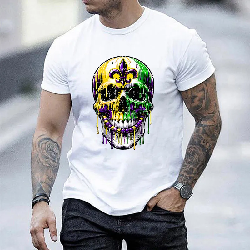 T-shirt estiva per la festa di Halloween in cotone mercerizzato