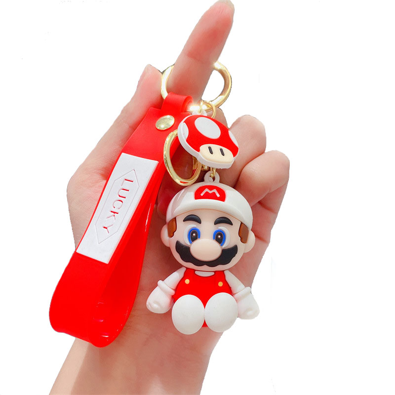 Super Mario Game Mario bros Luigi Mushroom Character Dolls Cute Cartoon Keychain Car Bag Fashion Pendant collection ornaments