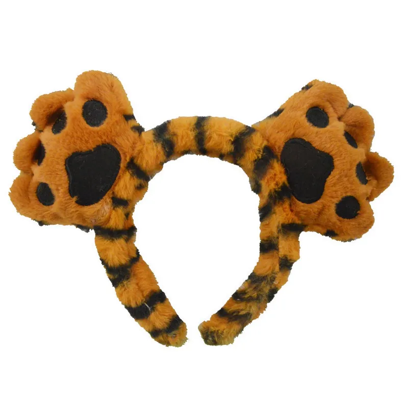 Tiger headband female cartoon animal headgear plush