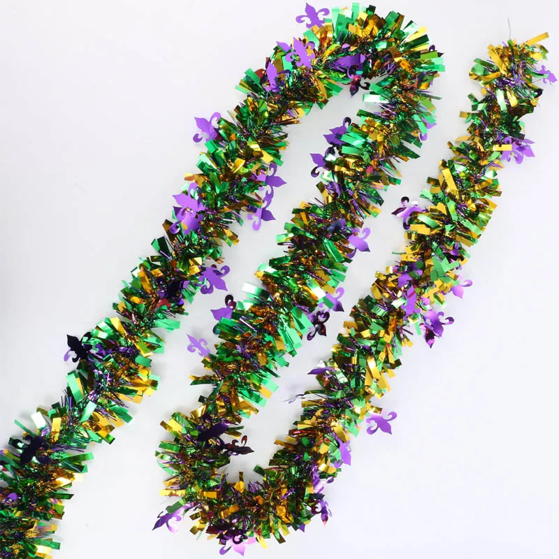 Tinsel Garland Decoration For Mardi Gras