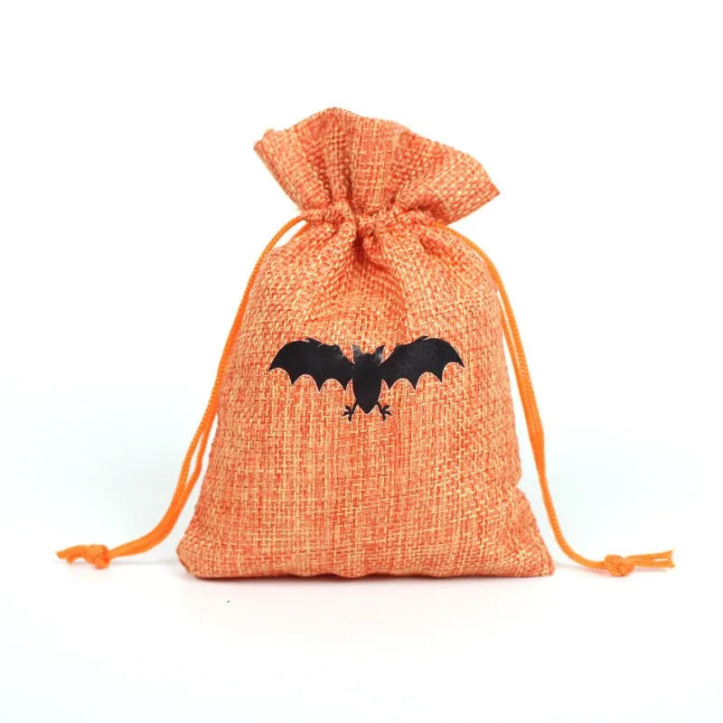 Halloween Snøre Sublimation Jute Bag Børne slikpose