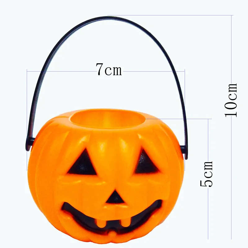 Trick or Treat plastkorg Halloween pumpa godis hink