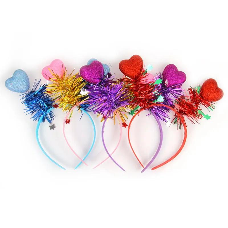 Diademas de corazones de colores para niña del día de San Valentín