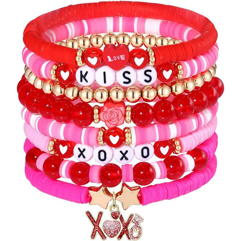 Valentine's Multilayer Bracelets Jewelry Set
