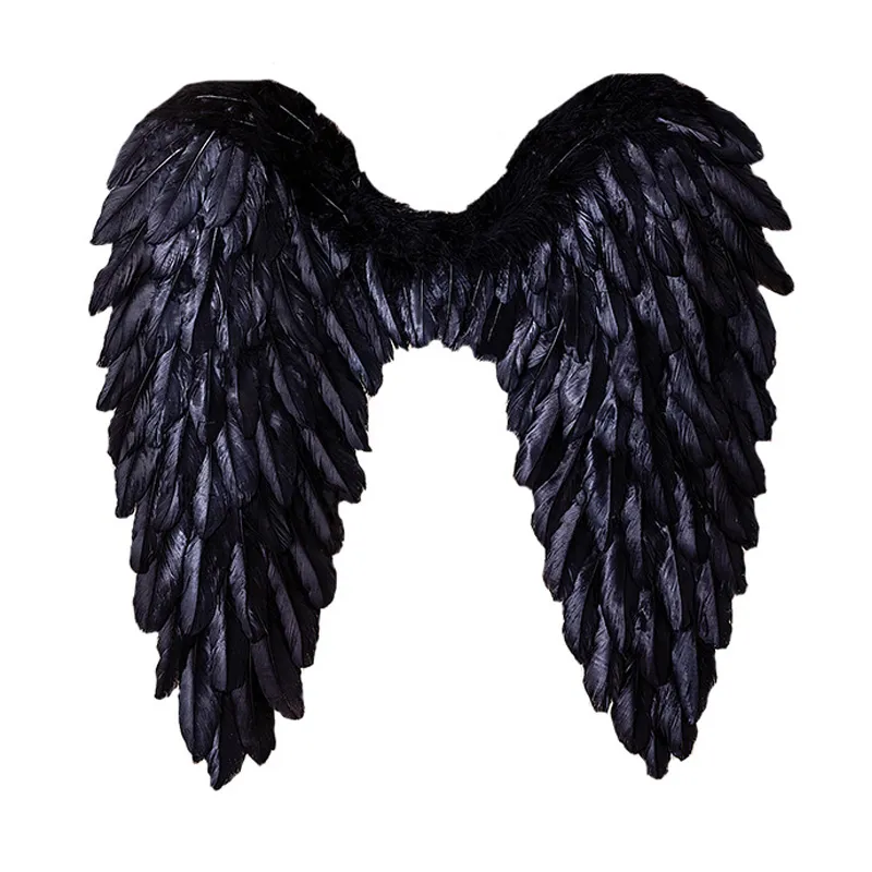 White Black Red Pink Feather Angel Wings