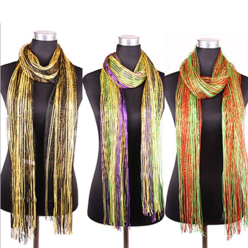 adult spring mardi gras outfits green purple yellow scarf