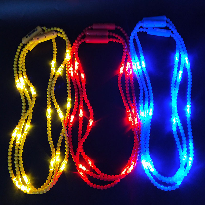 Carnival Led flash necklace colorful beads chain