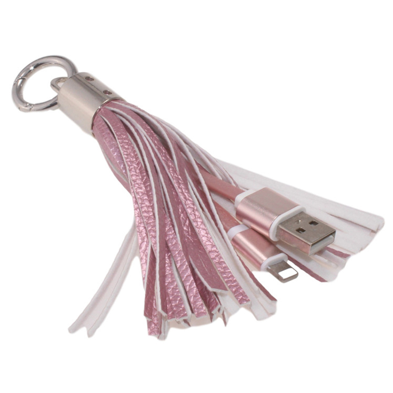 usb cable charger tassel keychain