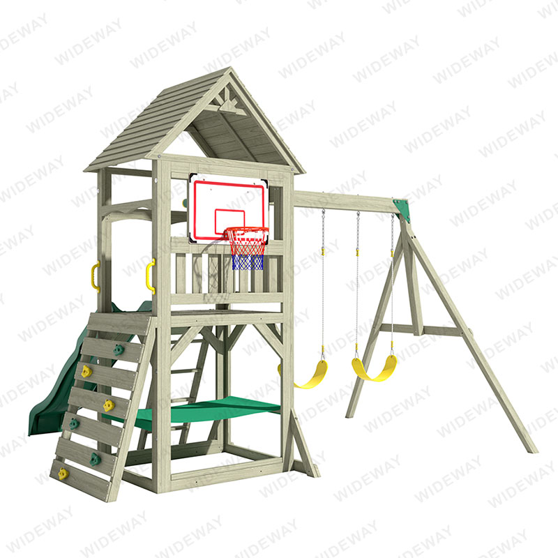 Dragon-Casa Wooden Swing Set