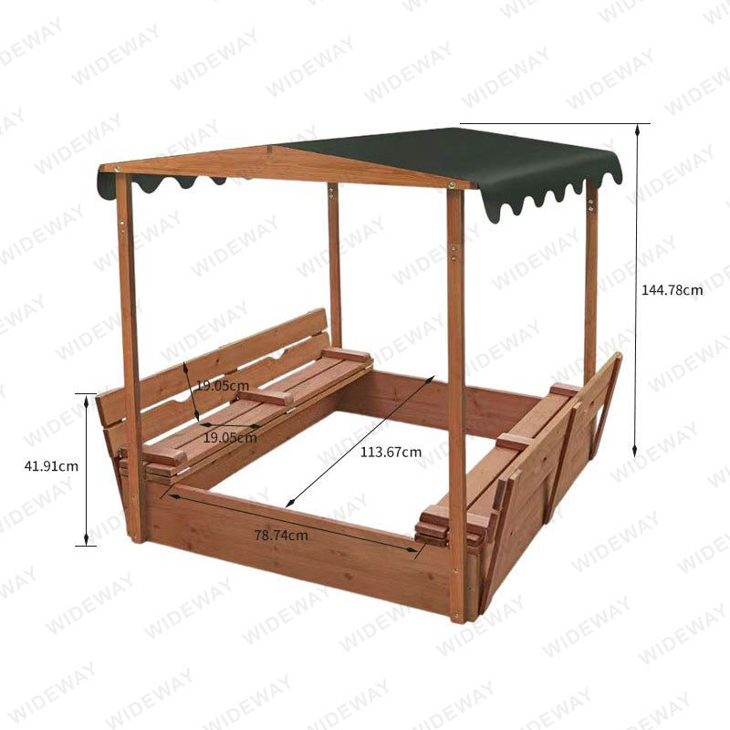 Outdoor Sandbox With Canopy