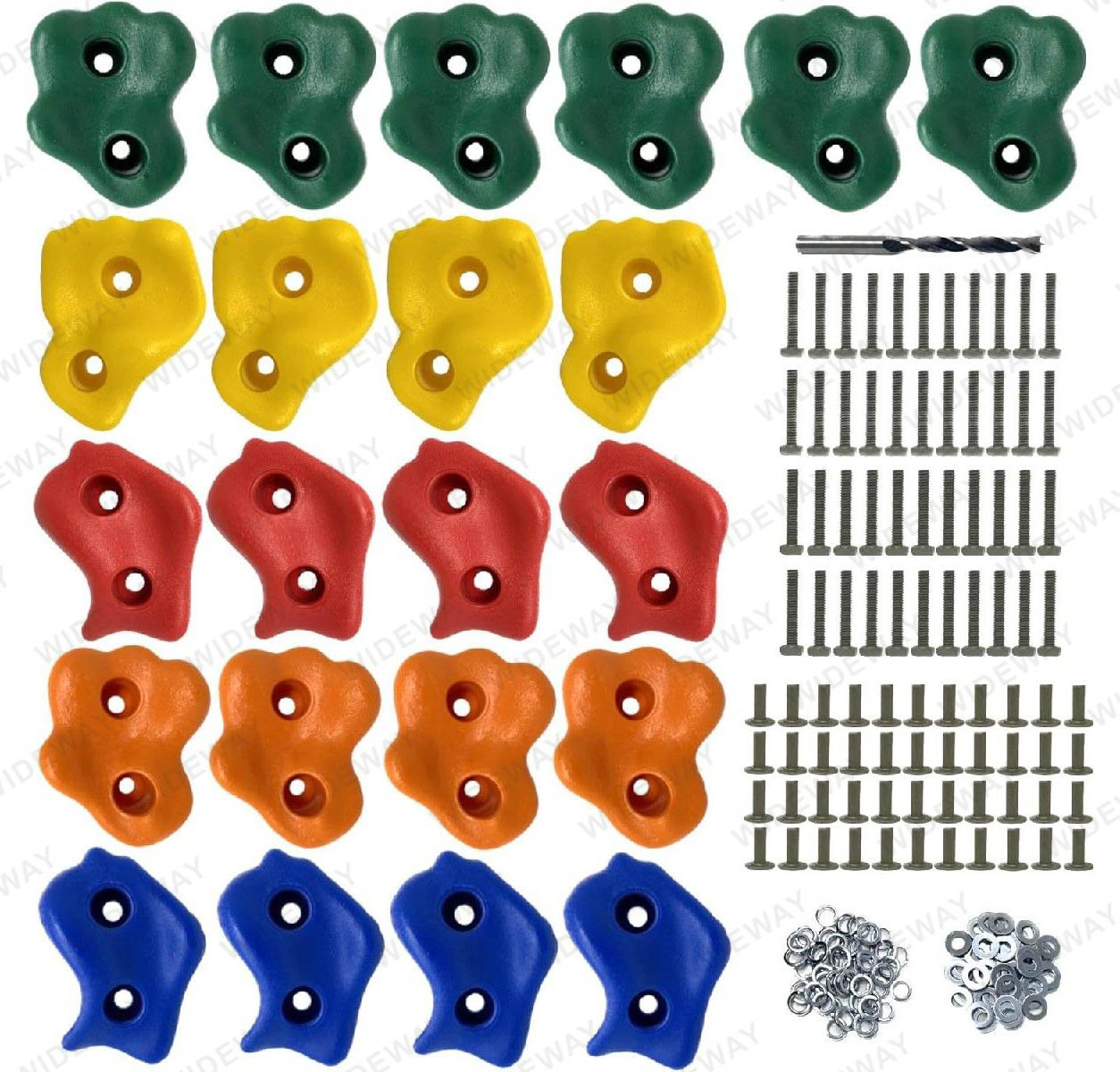 22 Colorful Rock Climbing Holds Set