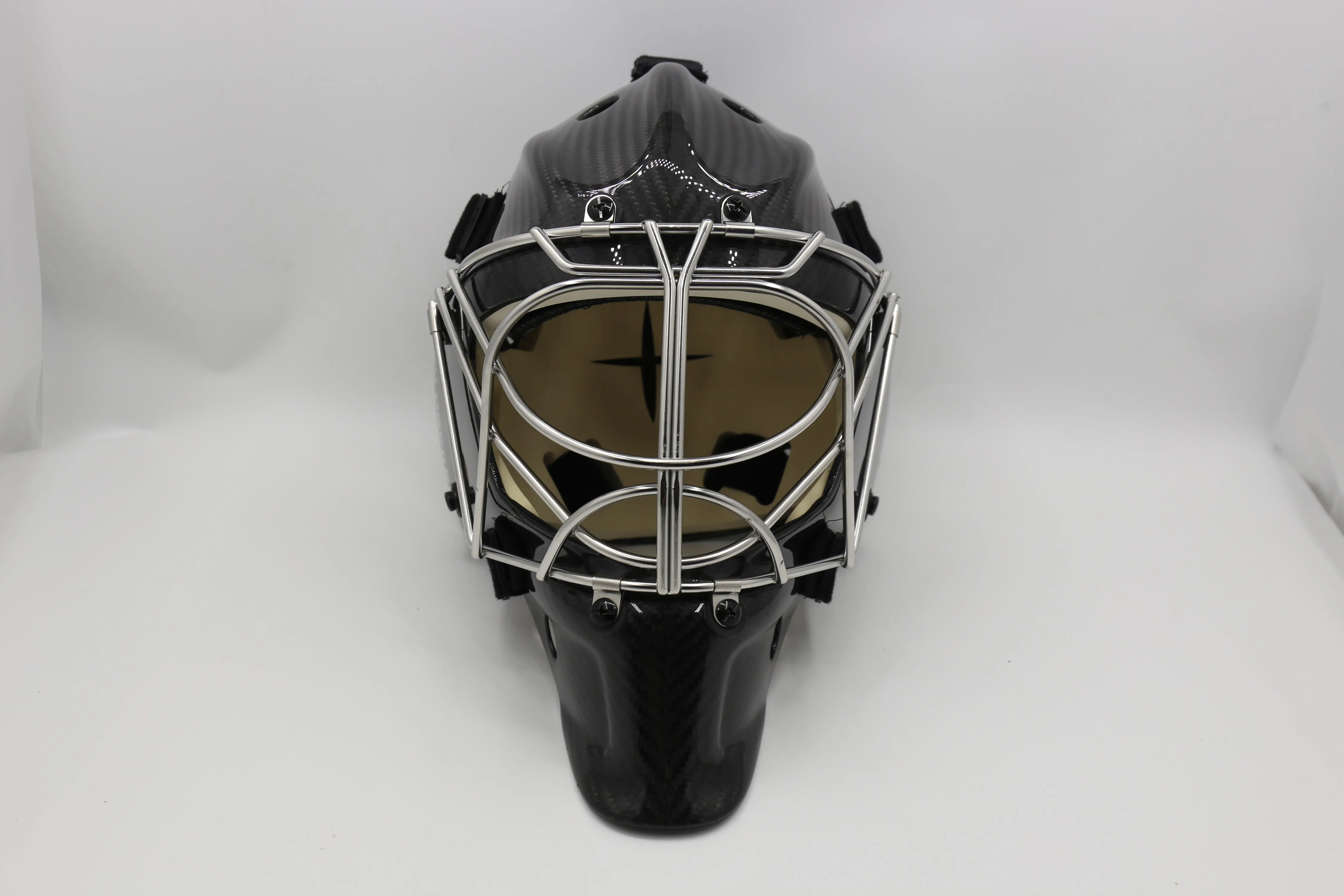 (NOVO) A máscara de goleiro de hóquei no gelo personalizada de alta qualidade em fibra de carbono