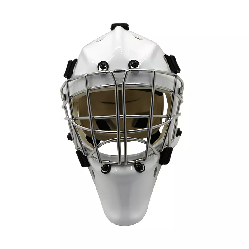 Goalie Helmet With Vertical Cage