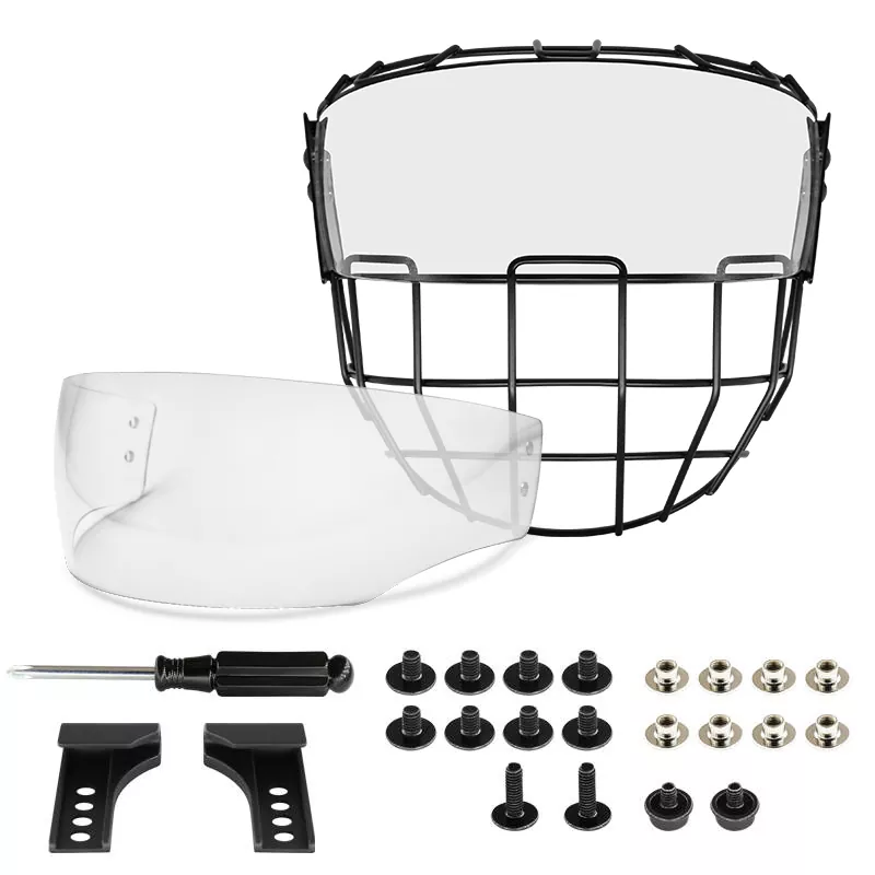 Ice Hockey Cage with Visor Set