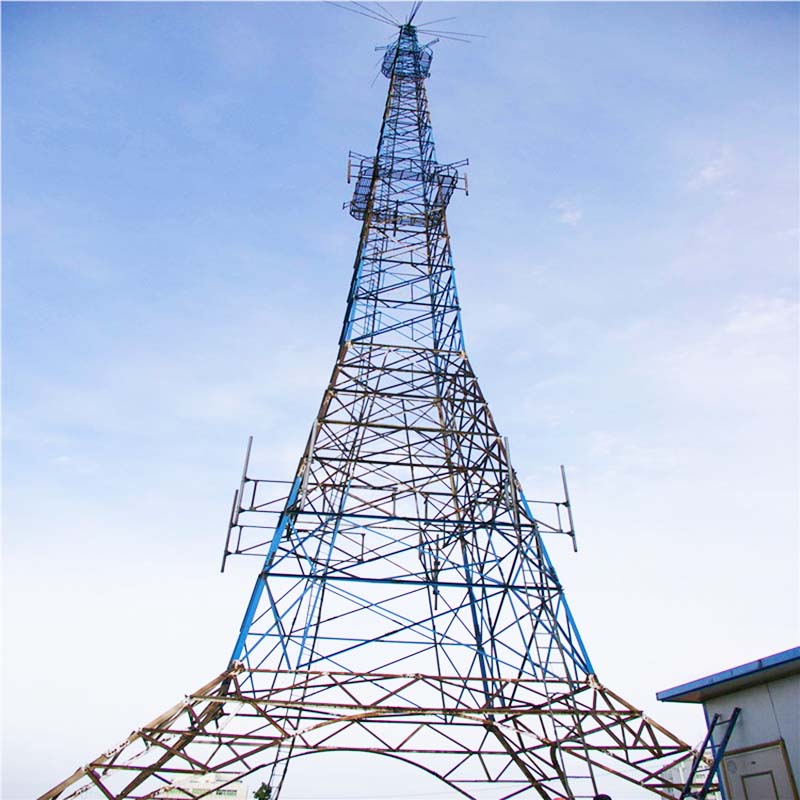 Základní stanice 5G s úhlovou ocelovou komunikační věží s jednou trubkou - 1