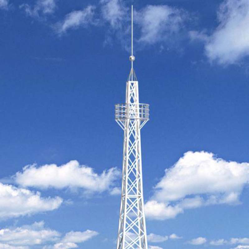 Základní stanice 5G s úhlovou ocelovou komunikační věží s jednou trubkou - 2 