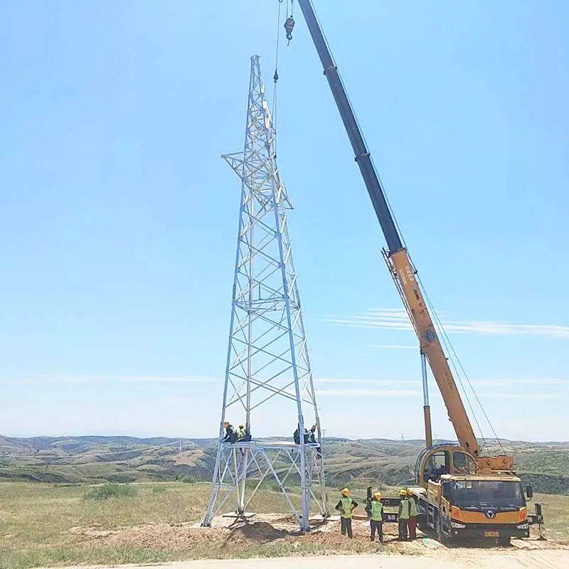 5G základňová stanica s jednou rúrkou a oceľovou uhlovou komunikačnou vežou