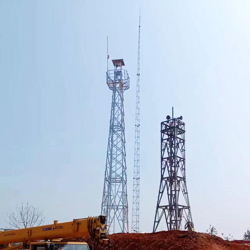 Four Column Angle Steel Monitoring Tower - 1